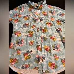 Men’s Lilo and Stitch button up Hawaiian shirt